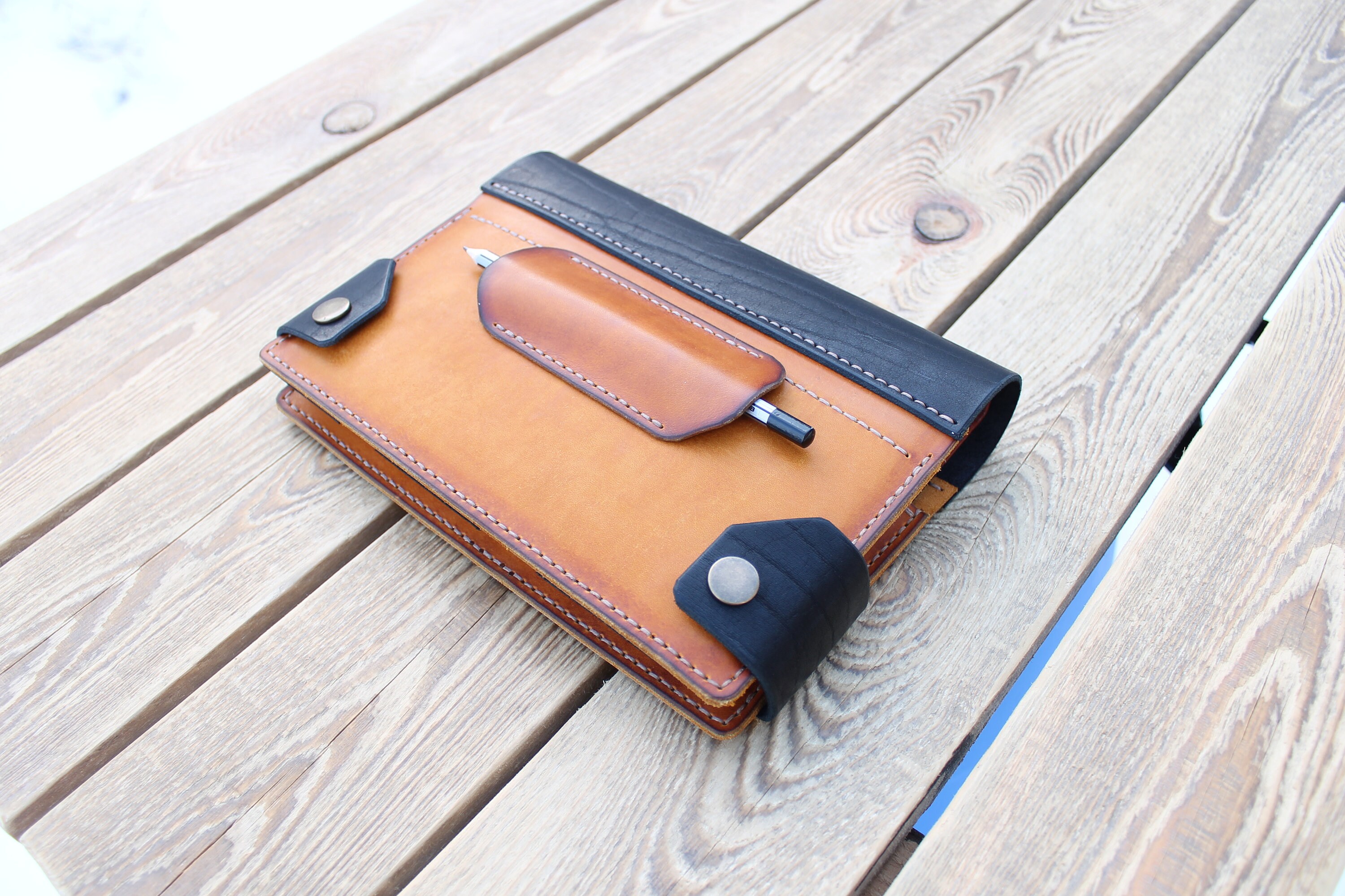 PDF pattern Leather book cover video tutorial Etsy