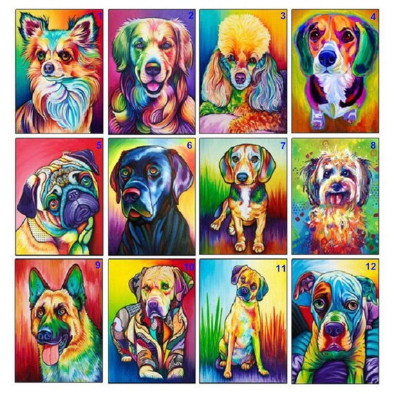 Colorful Animal Dog 5D Diamond Painting Kit Full Drill - Etsy Hong Kong Colorful Animal Dog 5D Diamond Painting Kit Full Drill - Etsy Hong Kong