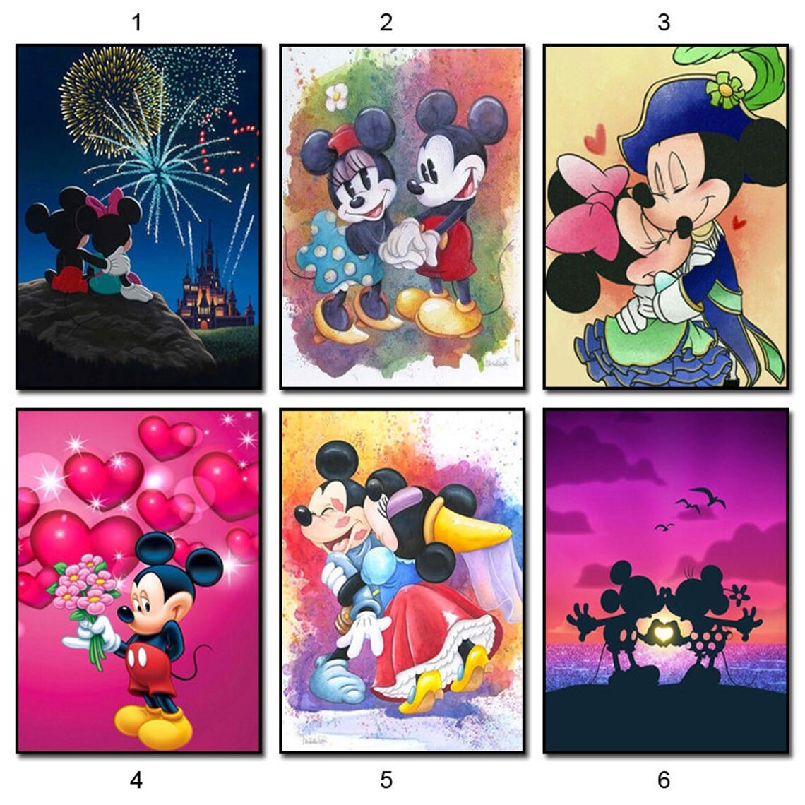 5D Diamond Painting Disney Mickey Mosaic Crafts Kit Cross Etsy