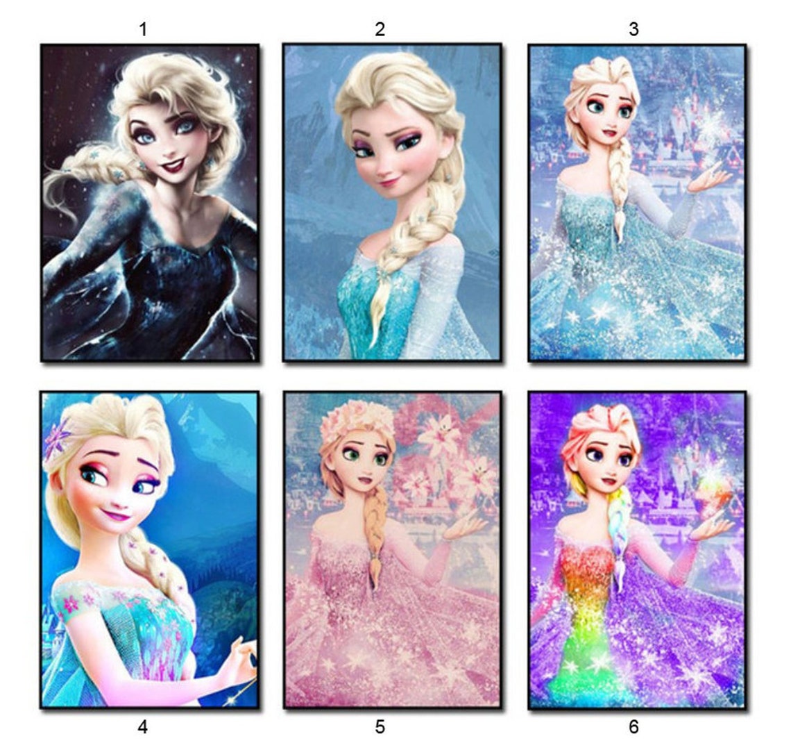 Disney Cartoon Frozen Elsa Princess 5D Diamond Painting Full | Etsy