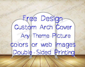 Custom Any Theme Picture Arch Backdrop Cover Arch Stand Covers Fabric Birthday Party Baby Shower Decoration Photography Background Wall