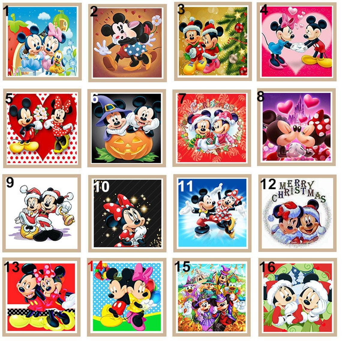 Disney 5D Diamond Painting Cartoon Mickey Mosaic Crafts Kit Etsy