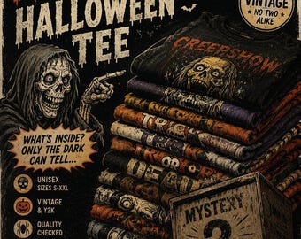 Halloween Mystery Tee | Vintage Horror Graphic T-Shirt, Spooky Streetwear (Unisex)