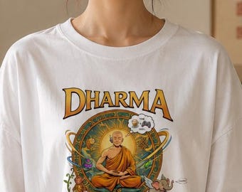 Buddhism Gifts, Buddhist Monk Graphic Tee, Mindfulness Streetwear Artwork