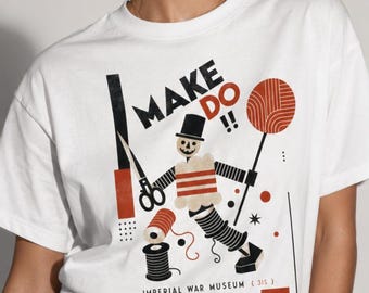 Bauhaus Sewing Art T-Shirt | Make Do Constructivist Graphic Tee | Tailor Fashion Art