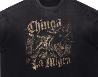 Abolish Ice, Vintage Lucha Libre Graphic Tee | Distressed Streetwear Shirt | Washed Black T-Shirt | 3IS Original