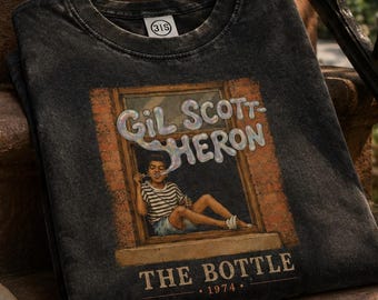 Gil Scott-Heron The Bottle 1974 Vintage Wash T-Shirt | Spoken Word Poetry Tee