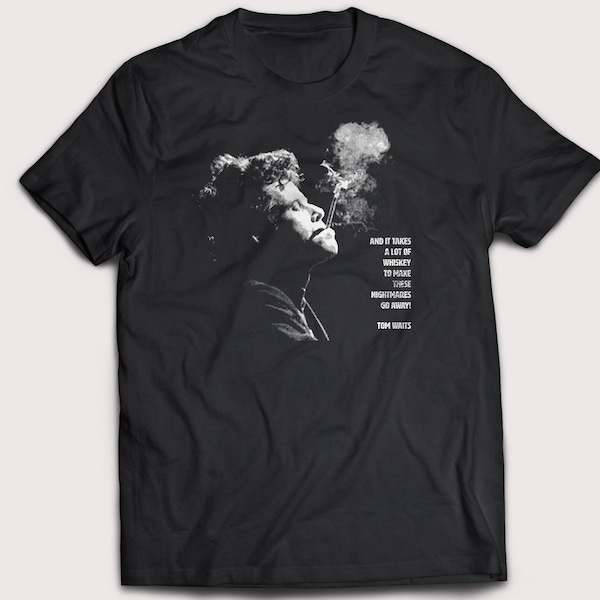 Vintage Tom Waits T Shirt, Tom Waits fan gift for him, gift for her.