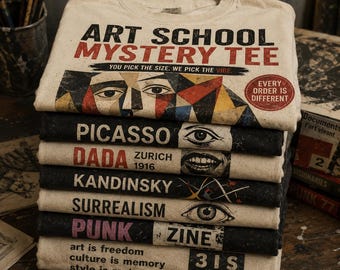 Mystery Tee Art School edition | Bauhaus, Dada, Surrealism Inspired Graphic T-Shirt (Unisex S-3XL)