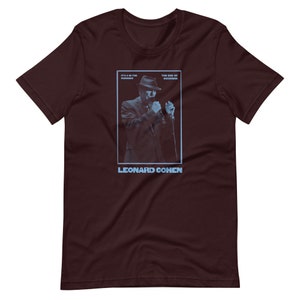 Leonard Cohen Live Vintage tee, Unisex t-shirt