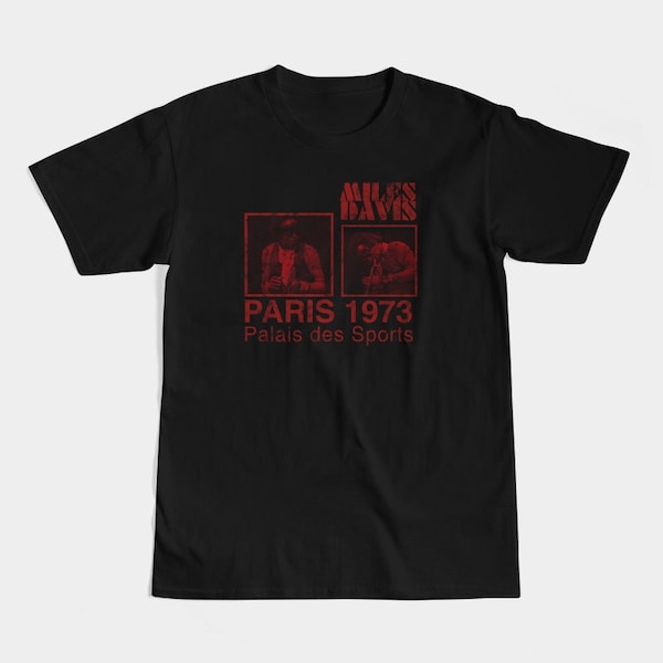 Miles Davis, 1973 Live in Paris, Vintage Jazz Tee Shirt, Perfect gift for him or her