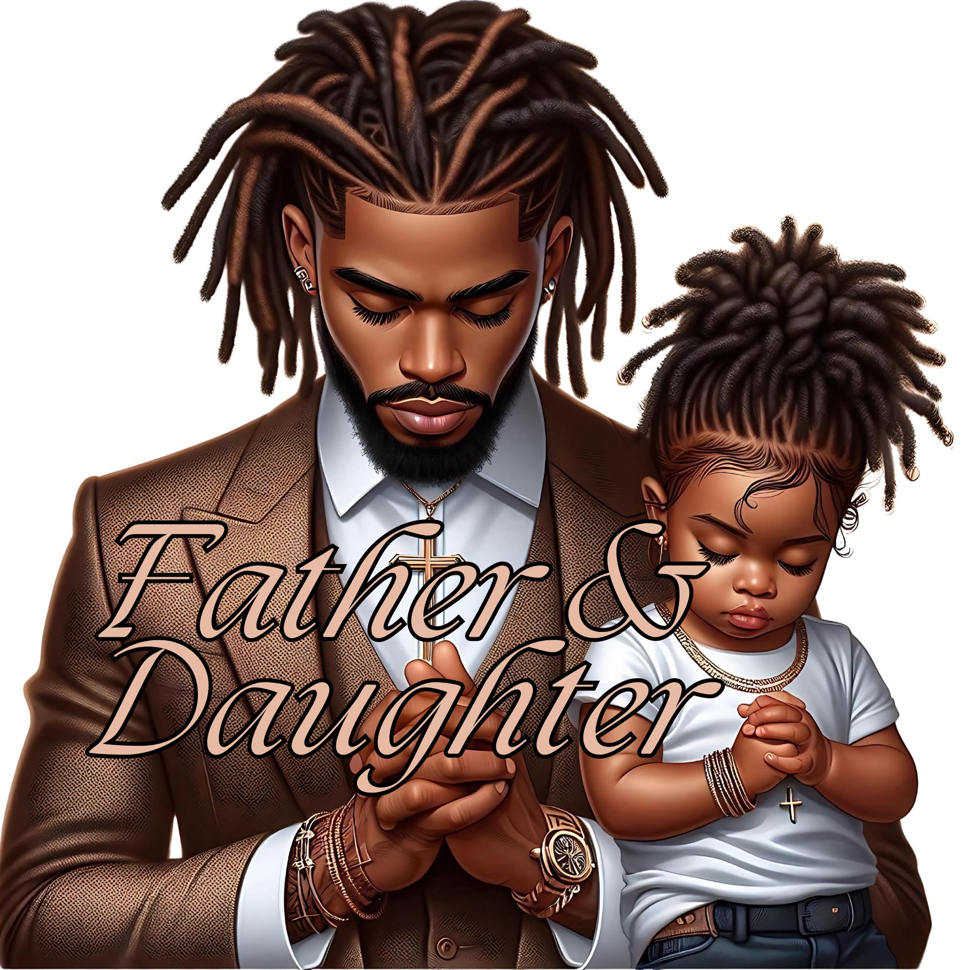 Afroamerikanische Familie betende Hände Kunstwerk Porträt Digital Download 32 PNG Wanddekor Schwarzes Paar Eltern Baby Religiöse Kirche Dekor