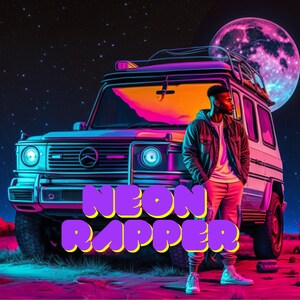 Neon Hip Hop Rapper Night Sky PNG Set Urban Theme Night Sky Moon 16 ...