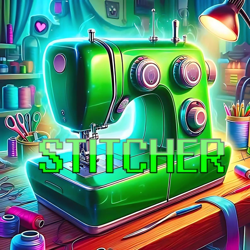 Sewing Machine Neon PNG Clipart Collection - Set of 56 Vibrant Images ...