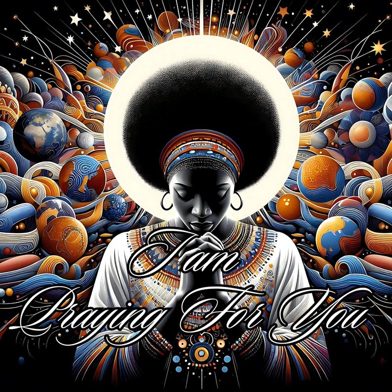 African American Praying Hands Art: Sublimation PNG (Digital Download) image 5