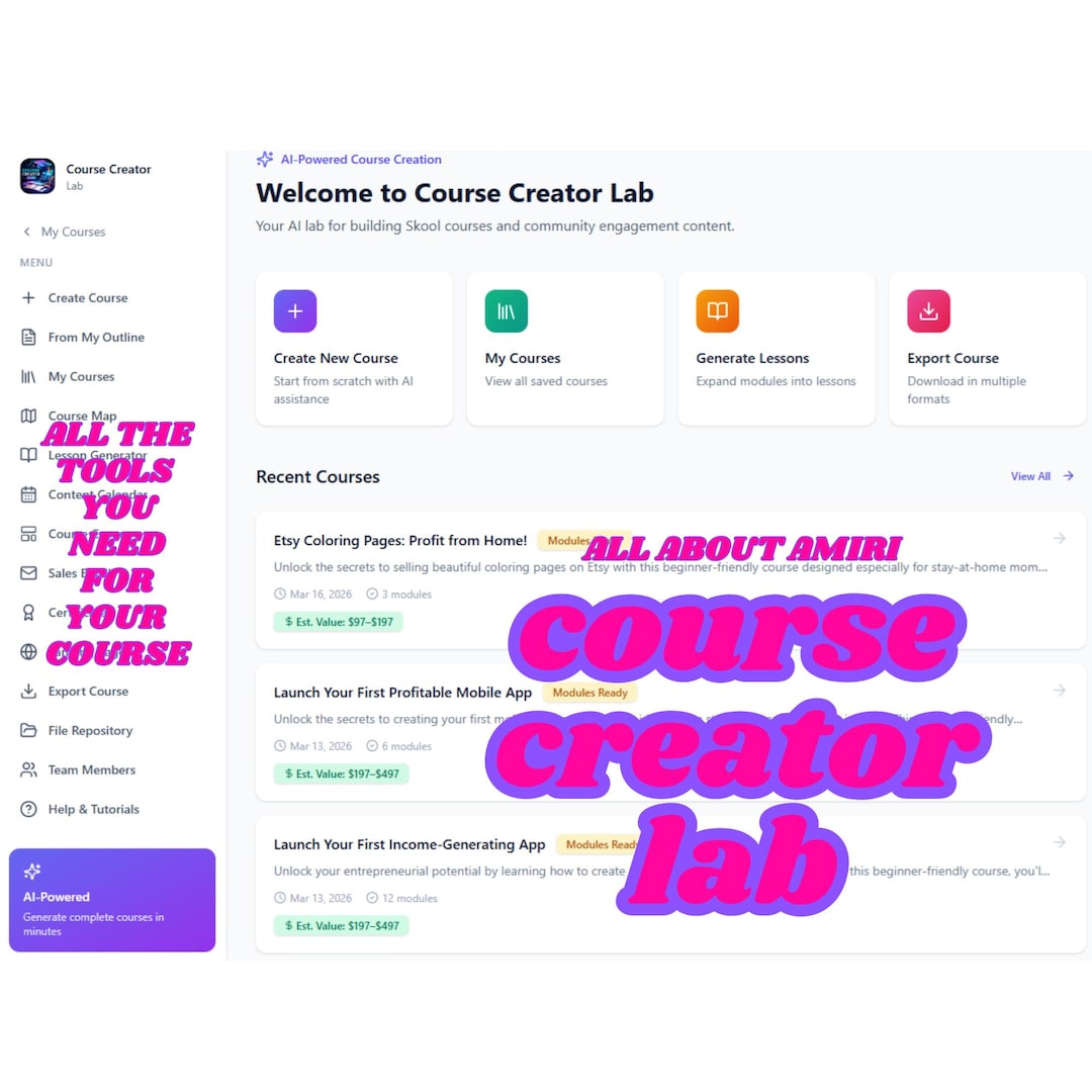 AI Course Creator Tool | Outline Generator, Lesson Planner (digital ...