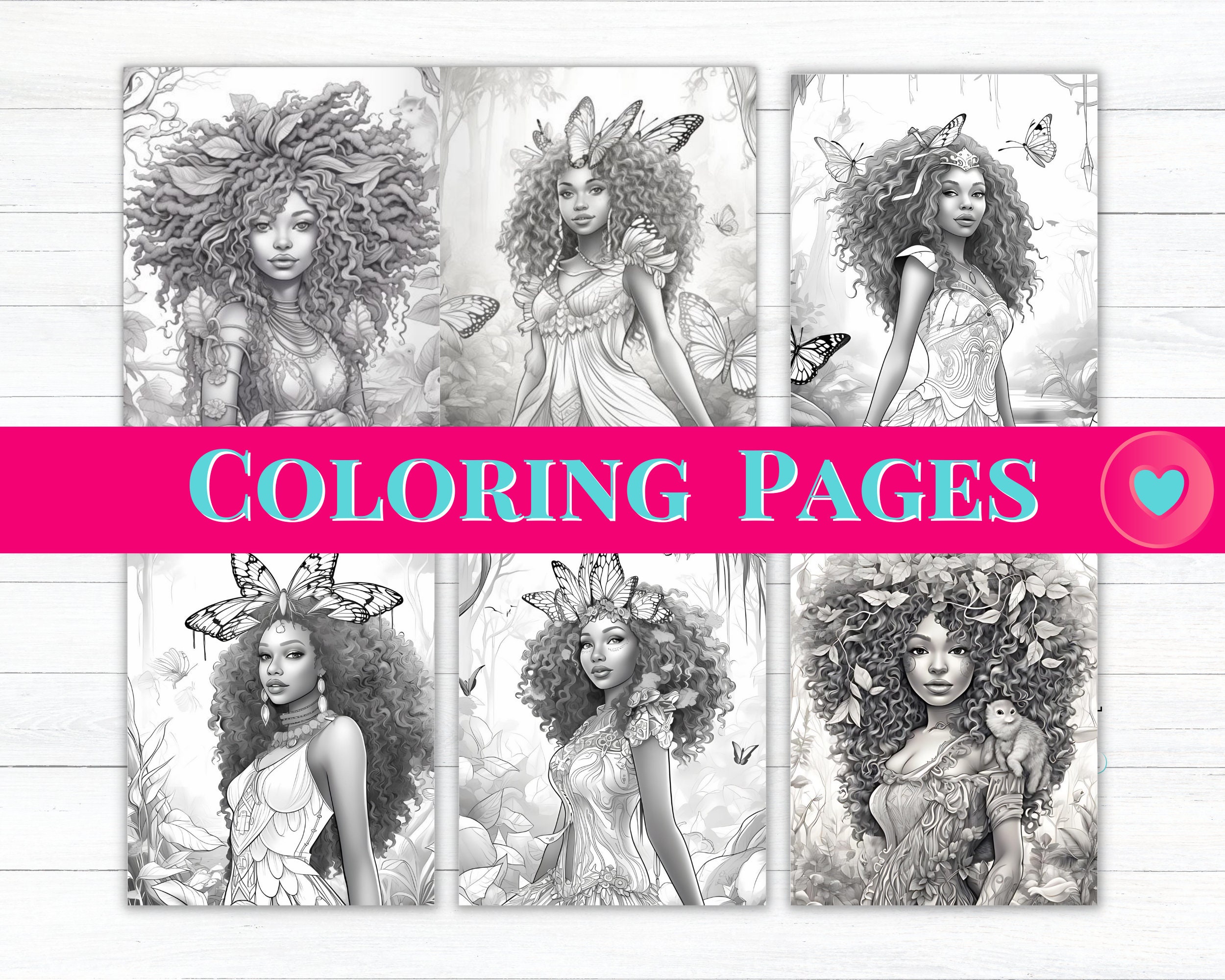 Enchanted Fairy Fantasy Coloring Book Pages Perfect for Kids and Adults ...