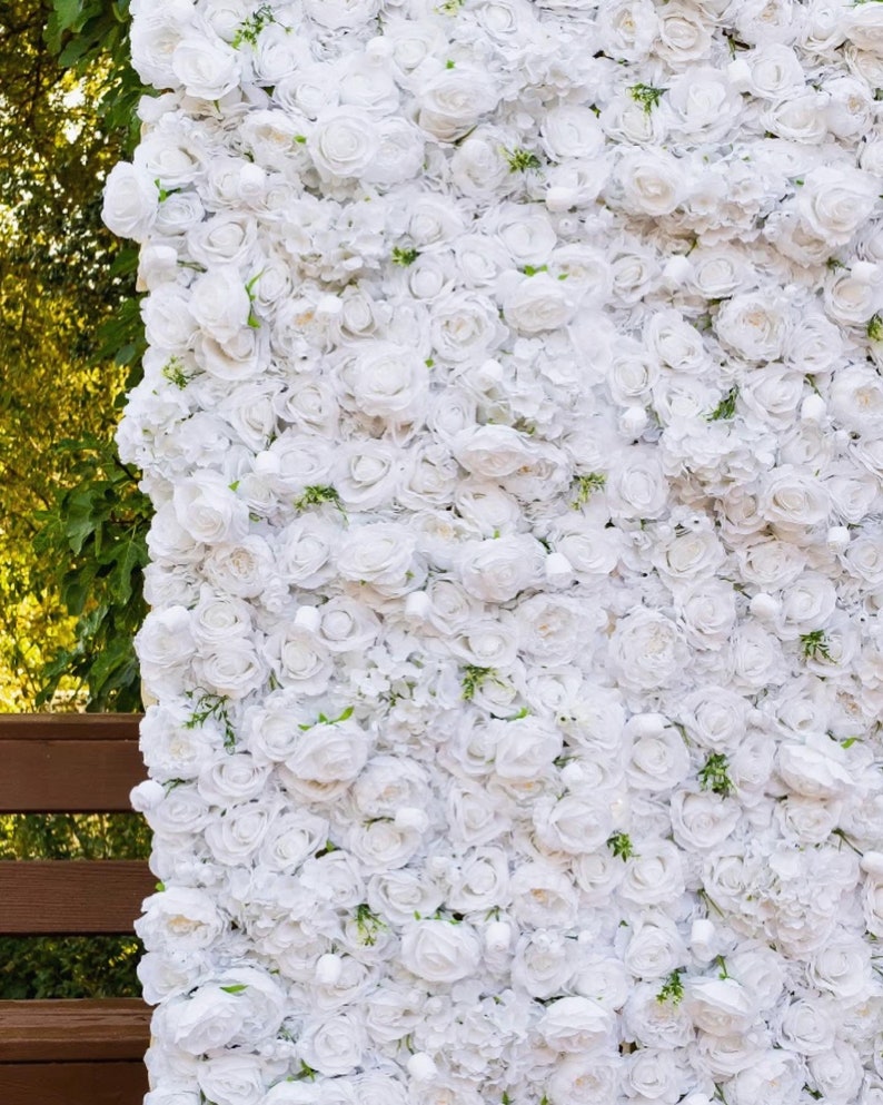 Flower Wall on Cloth Fabric by Blush Blooms Decor 8 Feet by Etsy