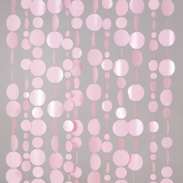 12 Pack - Shimmer Circle Dot Garlands by Blush Blooms Decor (See Description for Details) | Party Decorations, Shimmer Wall, and Backdrops