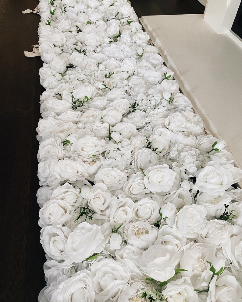 Flower Wall on Cloth Fabric by Blush Blooms Decor 8 Feet by Etsy