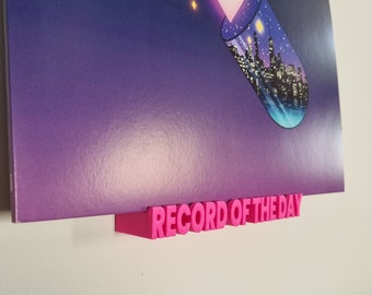 Record of The Day, wall mounted vinyl record display shelf