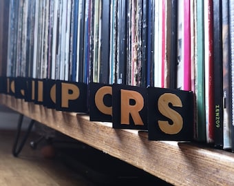 Alphabet Dividers (Two Colours, Raised Letters) for Vinyl Records, CDs, Books, DVDs (A-Z + #)