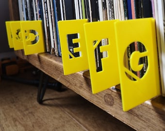 Alphabet Dividers for Vinyl Records, A-Z Organisers