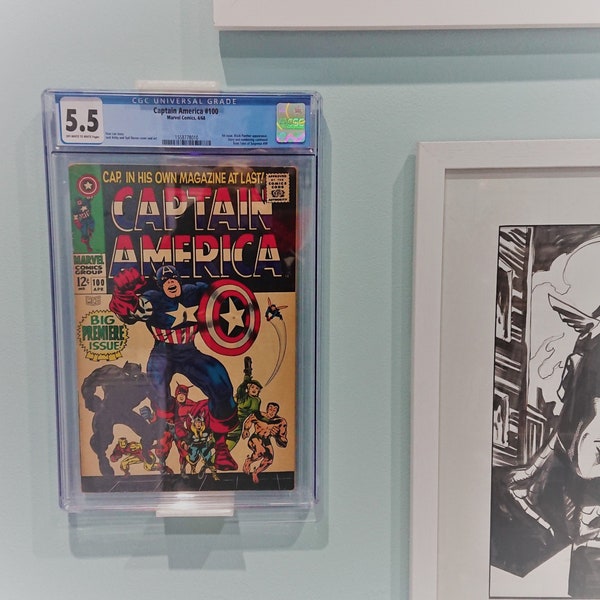 Staffe per display fumetti CGC (Staffa per display montata a parete per la tua lastra CGC - custodia e fumetto non inclusi.)