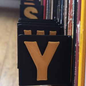 Alphabet Dividers Two Colours, Raised Letters for Vinyl Records, CDs, Books, DVDs A-Z image 5