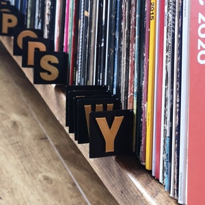 Alphabet Dividers Two Colours, Raised Letters for Vinyl Records, CDs, Books, DVDs A-Z image 4