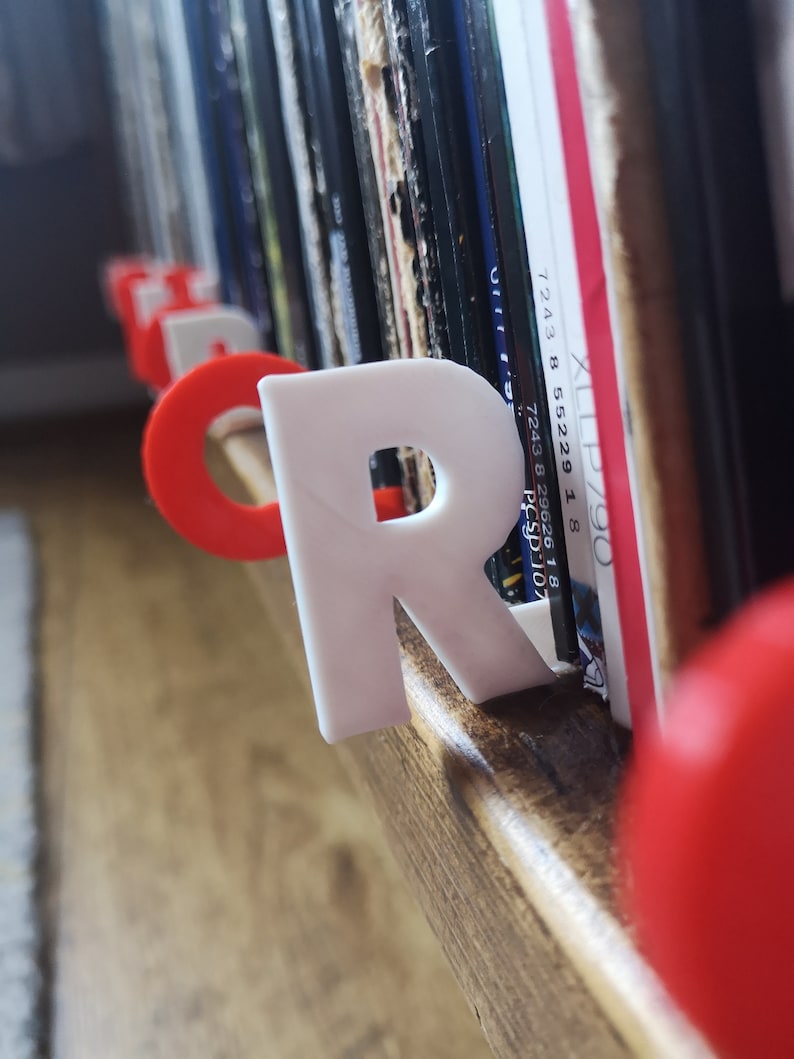 Alphabet Dividers for Vinyl Records, CDs, Books, DVDs A-Z Letter Markers image 1