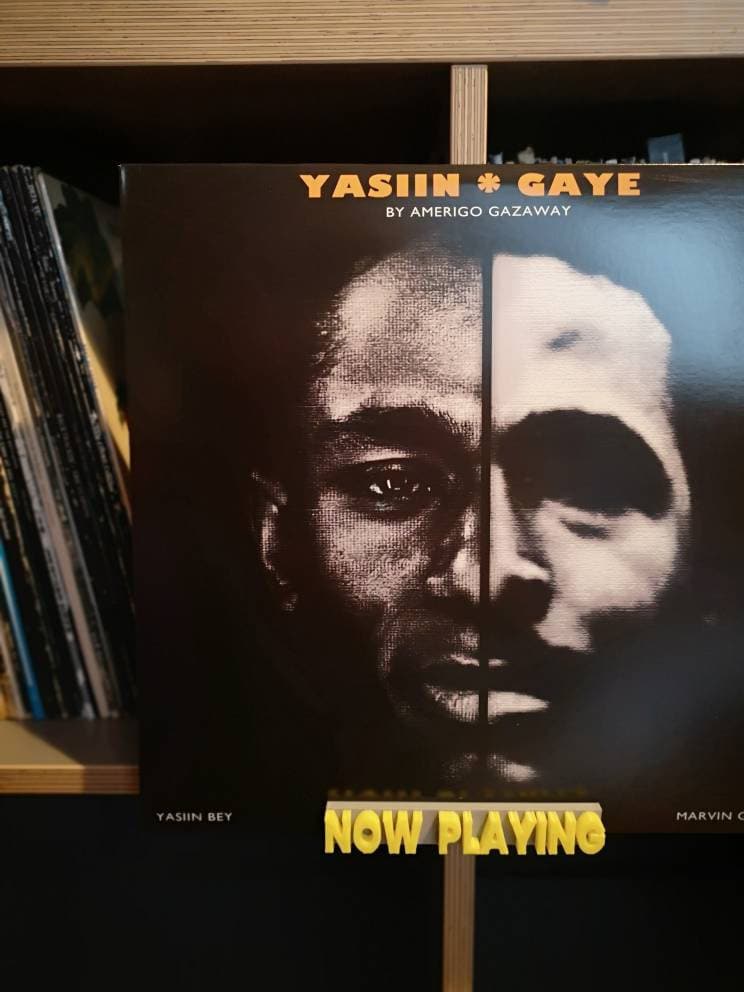 Large Now Spinning wall mounted vinyl record display shelf — No Time