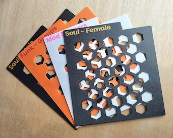 Customizable 7" Vinyl Record Dividers: Genre, Artist or Title of Your Choice