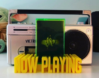 Now Playing Display Stand for Cassette Tapes