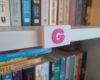 Alphabet Shelf Labels for Billy Bookcase, Home Library Book Case Letters
