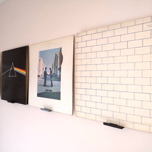 BLACK Vinyl Record Album LP Display Bracket Adhesive Wall Mount 3D Printed AUS 