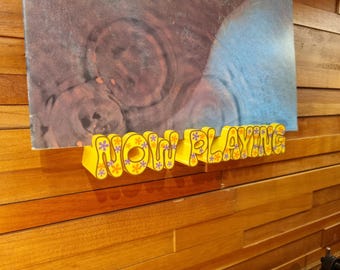 Now Playing Retro Flowery wall mounted vinyl record display shelf
