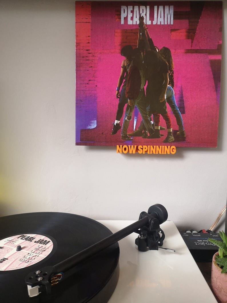 Now Spinning, wall mounted vinyl record display shelf 