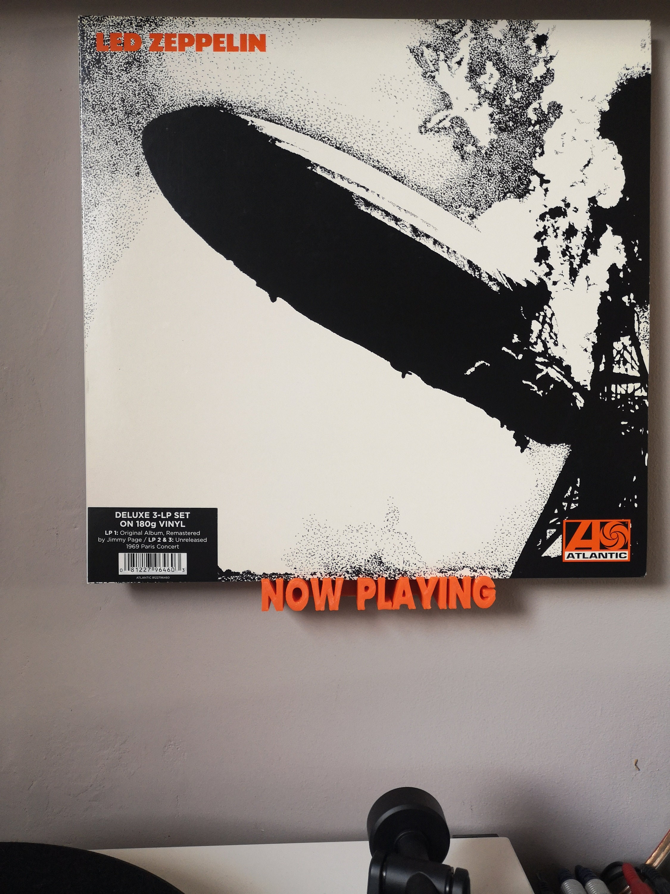 Now Playing, wall mounted vinyl record display shelf