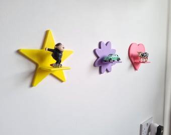 Estantería de exhibición de baratijas, estantes intercambiables para juguetes y objetos coleccionables