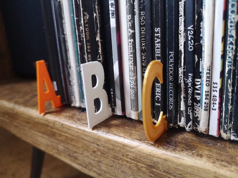 Alphabet Dividers for Vinyl Records CDs Books DVDs Etsy
