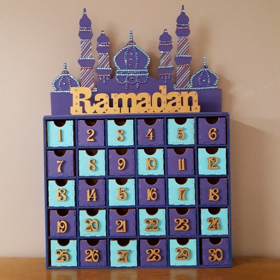 Wooden Ramadan Advent Calendar for Iftar or Ramadan Décor. Eid,  UK