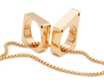 Colgante de oro Enosi - Collar de unión magnética de acero inoxidable