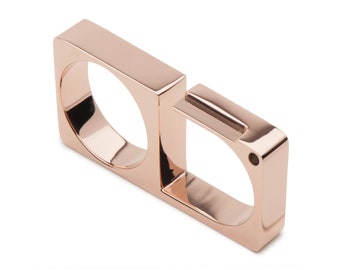 Erő - Anillo de 2 dedos - Oro rosa