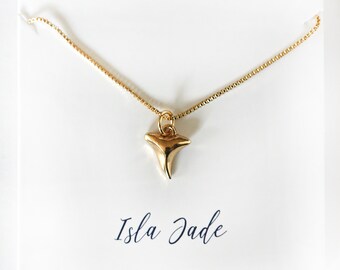 Mano Petite,tiny gold shark tooth necklace gold filled necklace Petite Gold Shark Tooth Necklace shark tooth pendant necklace necklace
