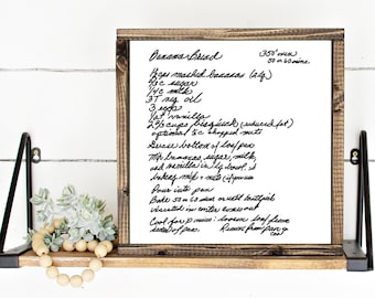 Handwritten Recipe Framed Canvas Sign **CHRISTMAS ORDERS ACCEPTED**