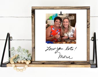 Original Custom Handwriting Canvas Frame with Photo Option Add-On