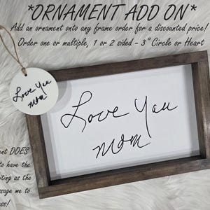 Custom Handwriting Canvas Sign: Personalized Wood Frame Gift (Photo Optional Add-On) **CHRISTMAS ORDERS ACCEPTED** image 5