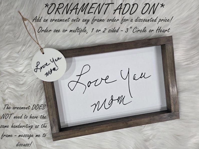 Custom Handwriting Canvas Sign: Personalized Wood Frame Gift (Photo Optional Add-On) **CHRISTMAS ORDERS ACCEPTED** image 5