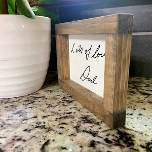 Custom Handwriting Canvas Sign: Personalized Wood Frame Gift (Photo Optional Add-On) **CHRISTMAS ORDERS ACCEPTED** image 2